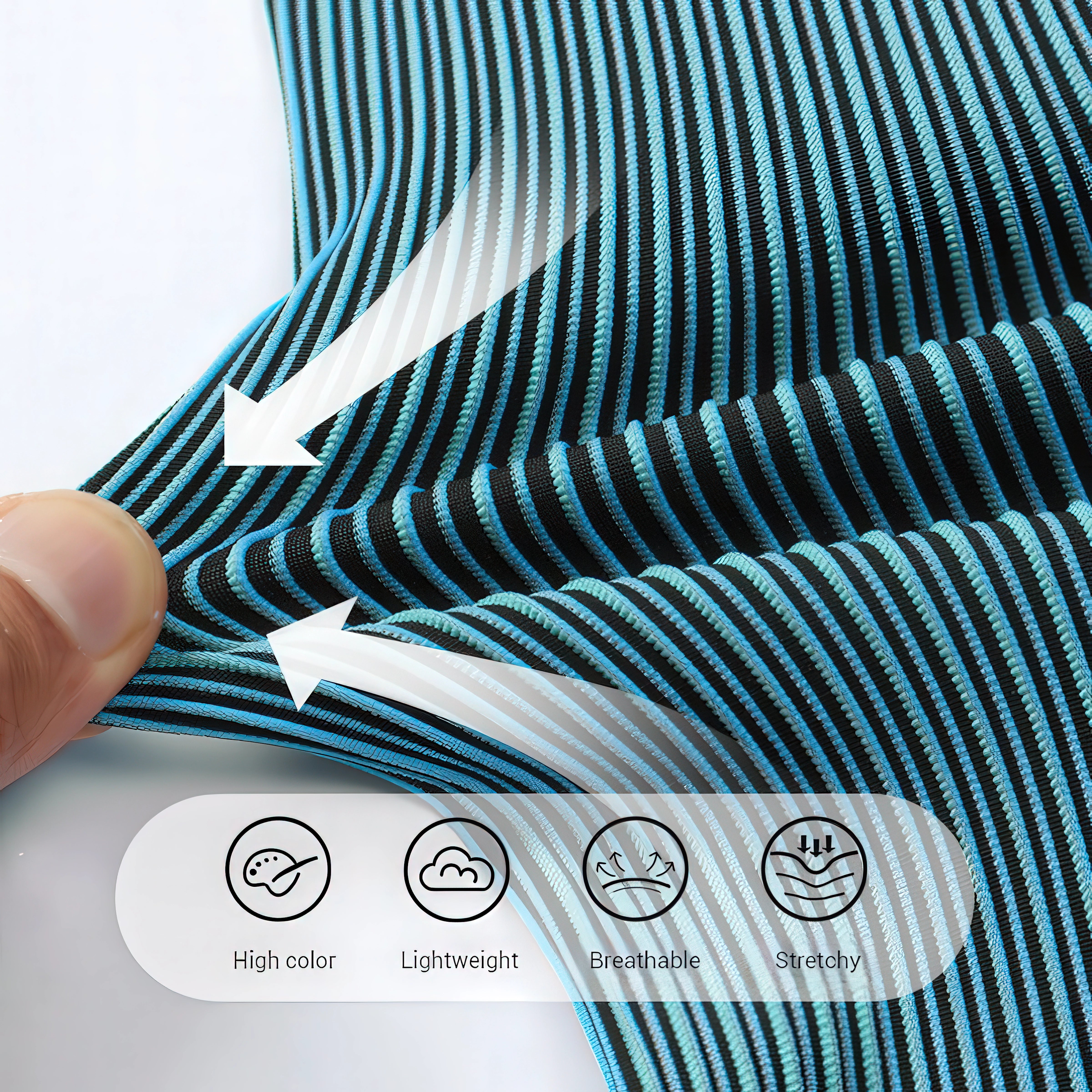 StrideLine Striped Compression Tights