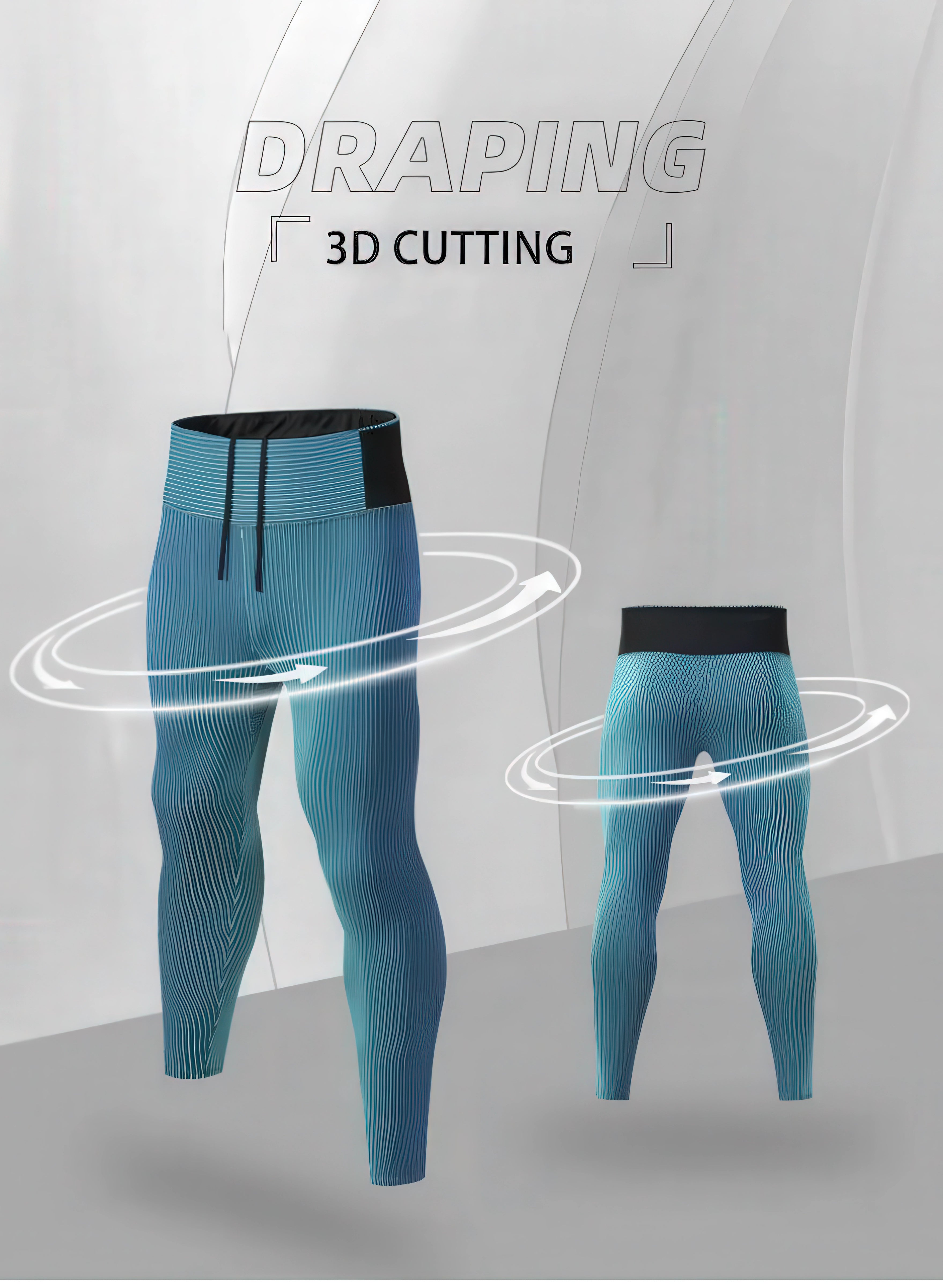 StrideLine Striped Compression Tights