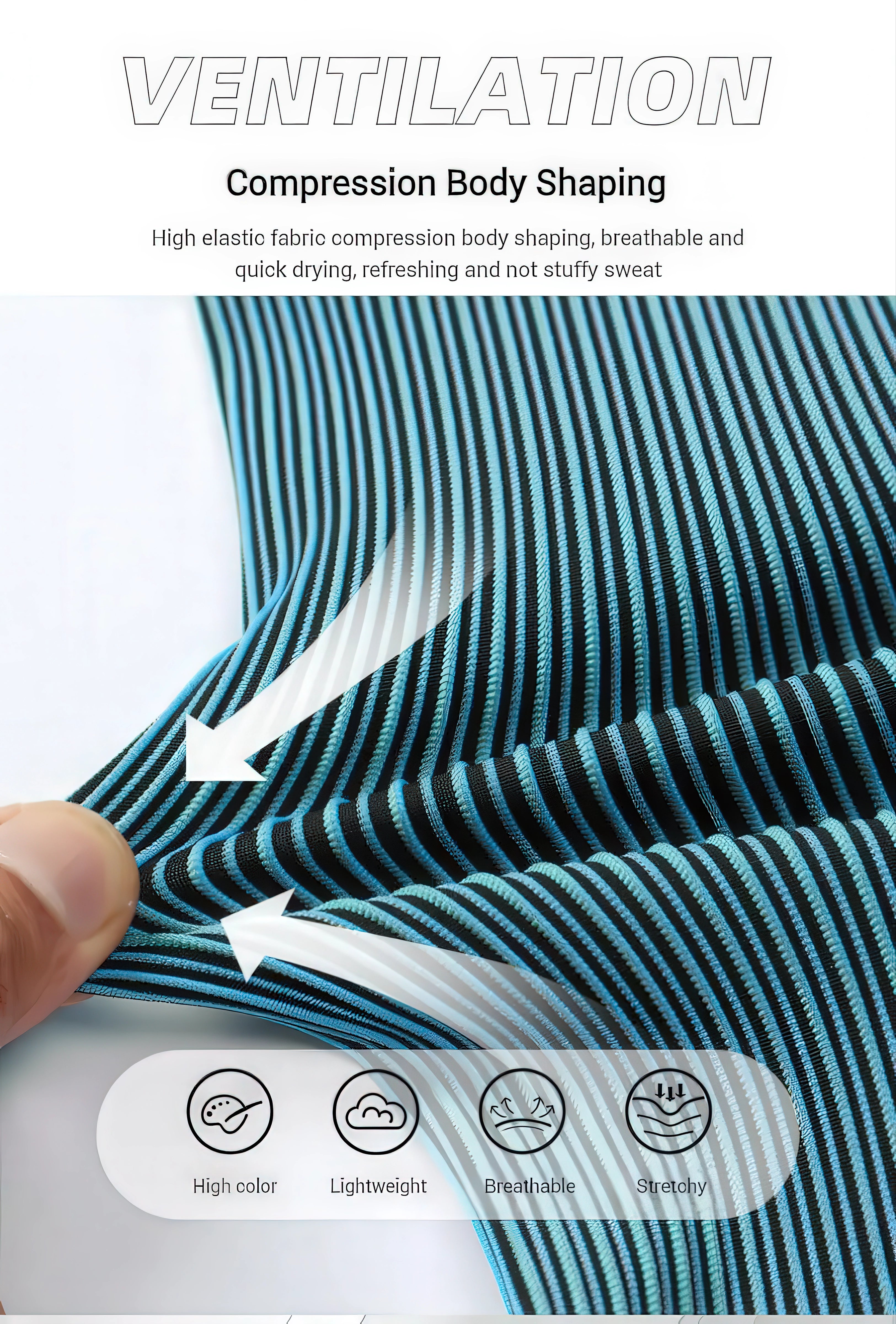 StrideLine Striped Compression Tights