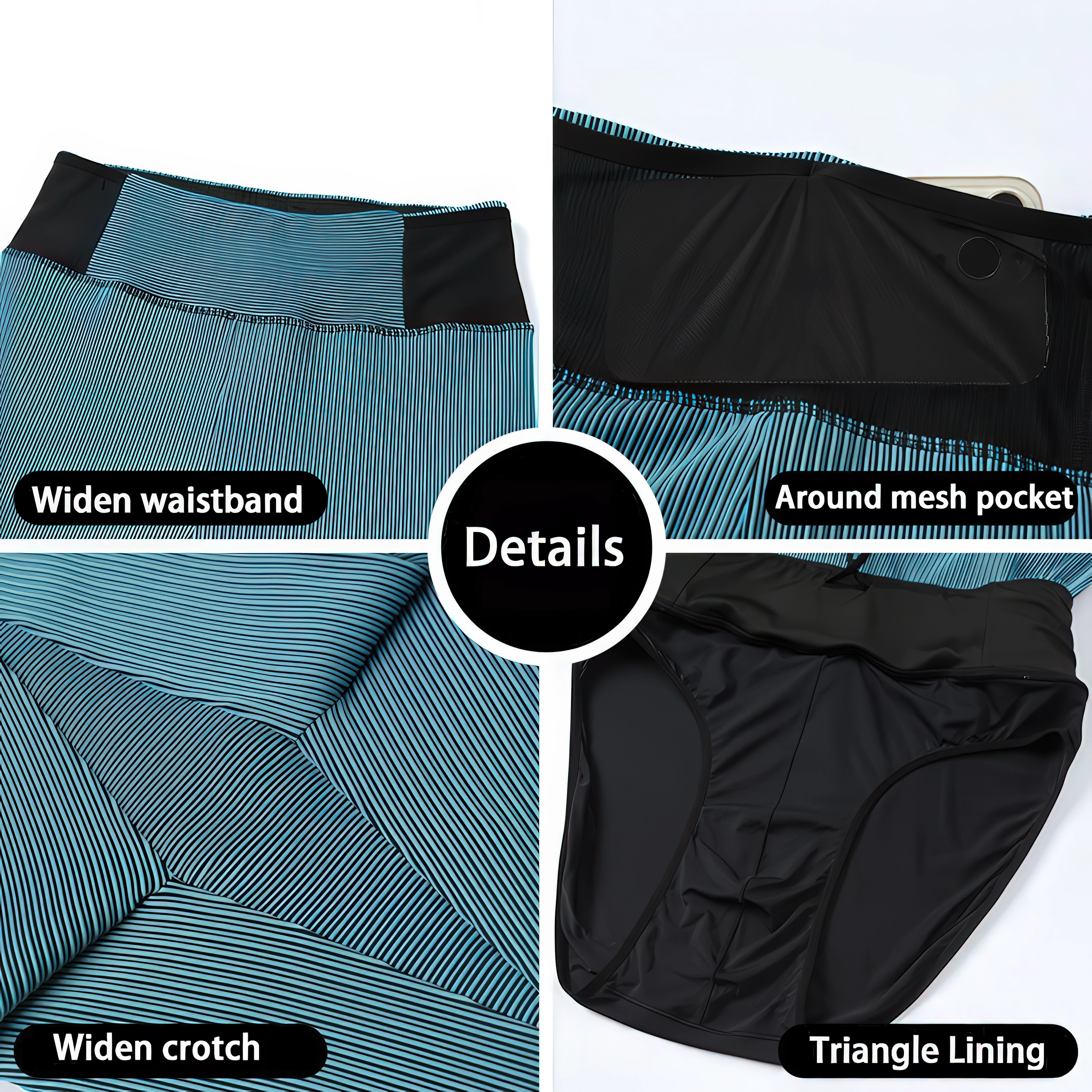 StrideLine Striped Compression Tights