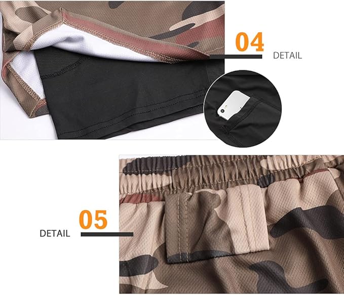 Men's Tactical Camo 2-in-1 Training Shorts