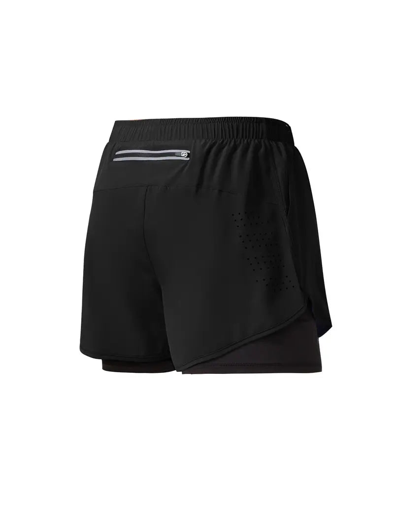 Men's 2-in-1 Quick Dry Fitness Training Shorts