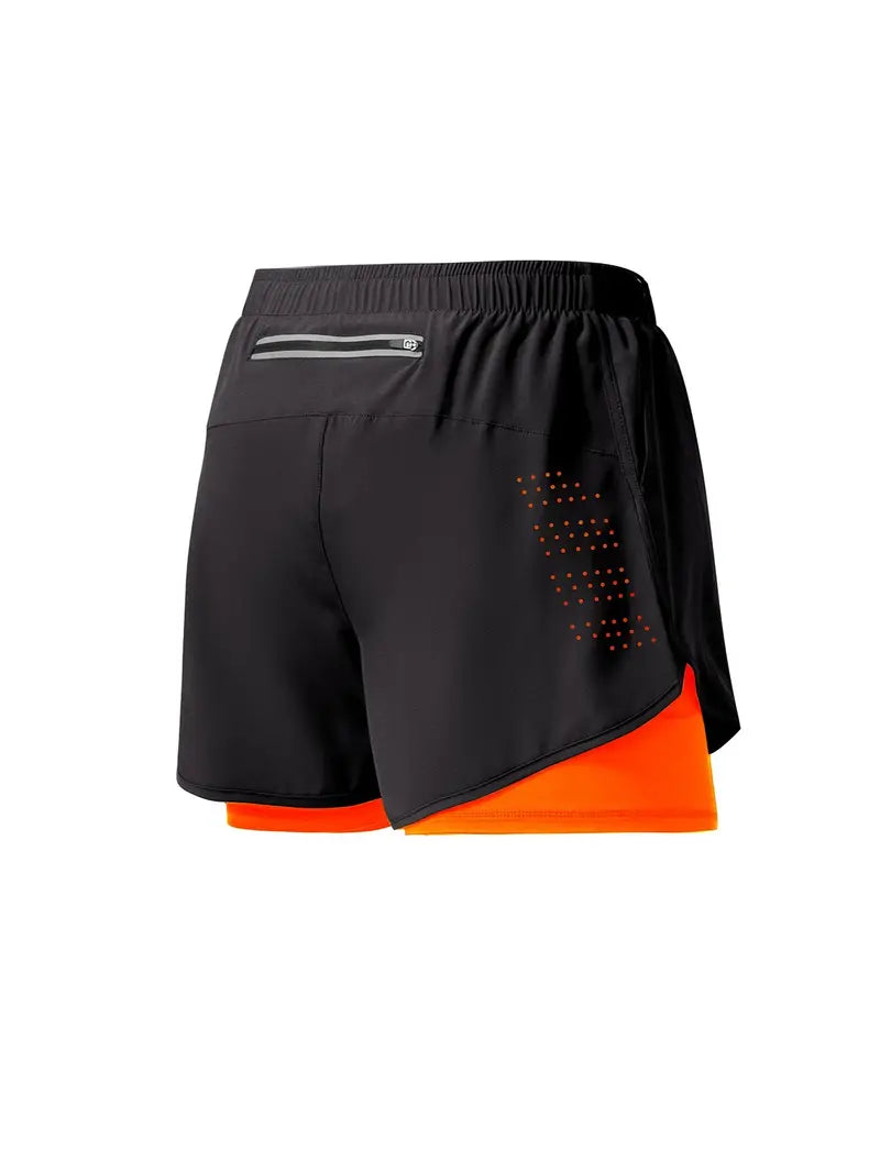 Men's 2-in-1 Quick Dry Fitness Training Shorts