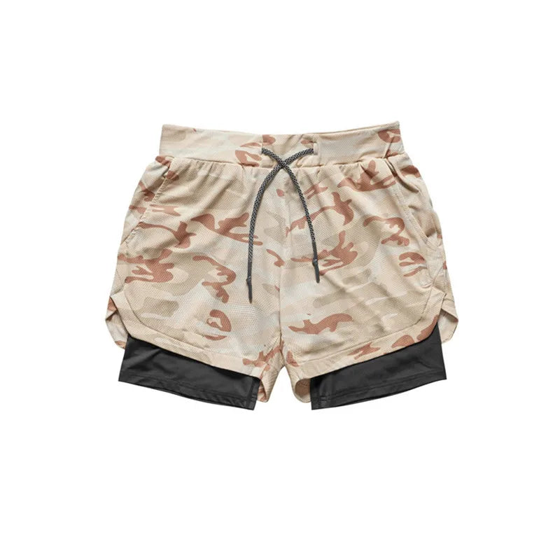 Men's Tactical Camo 2-in-1 Training Shorts - myovv.com