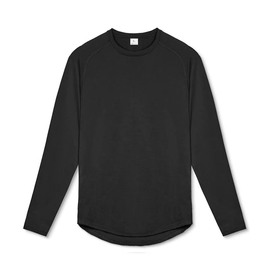 Myovv.com-Men’s PowerFlex Long Sleeve Compression Tee - Quick-Dry, Breathable Gym Shirt for Intense Workout5