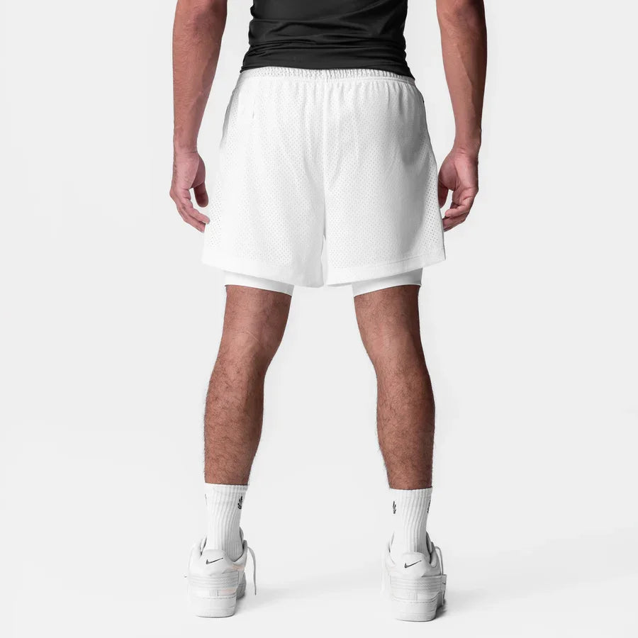 Men's 5-Inch Athletic Mesh Shorts with Built-In Liner