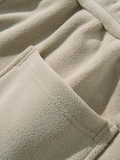 MYOVV Men's Thermal Wide-Leg Fleece Pants
