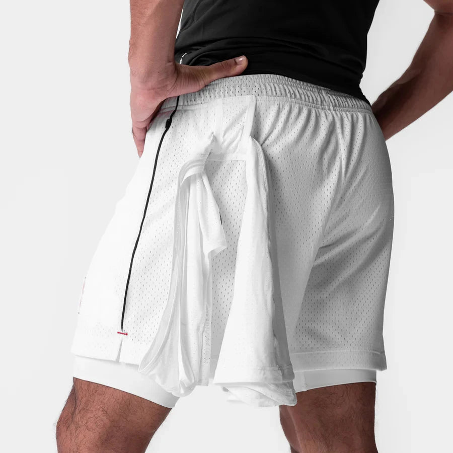 Men's 5-Inch Athletic Mesh Shorts with Built-In Liner