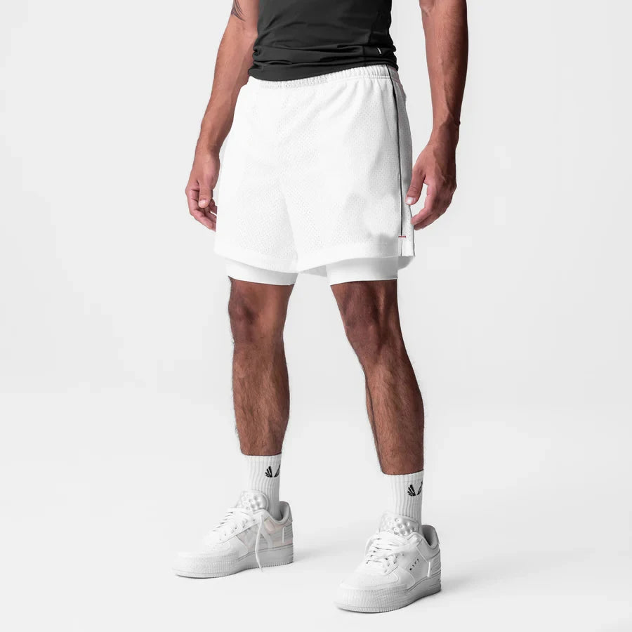 Men's 5-Inch Athletic Mesh Shorts with Built-In Liner