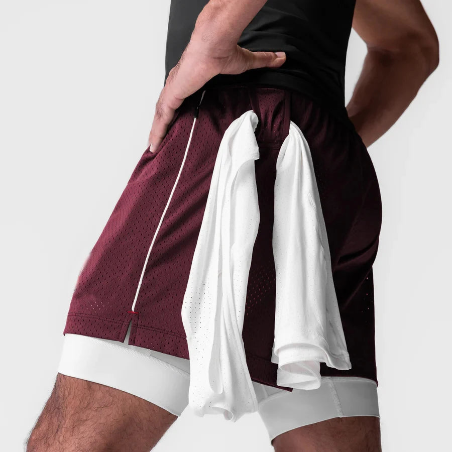 Men's 5-Inch Athletic Mesh Shorts with Built-In Liner