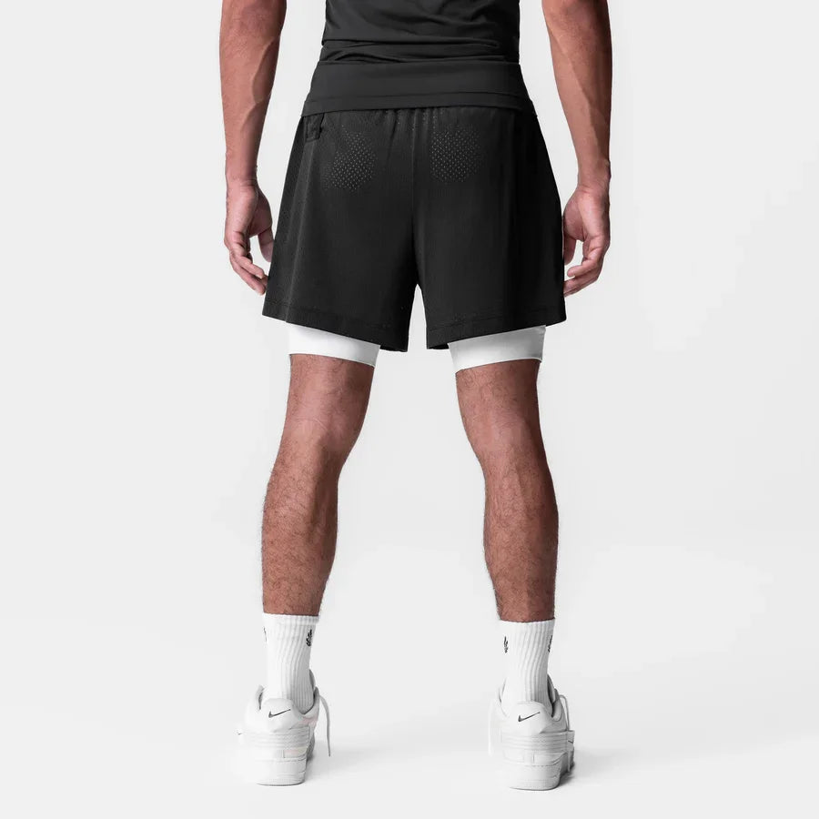 Men's 5-Inch Athletic Mesh Shorts with Built-In Liner