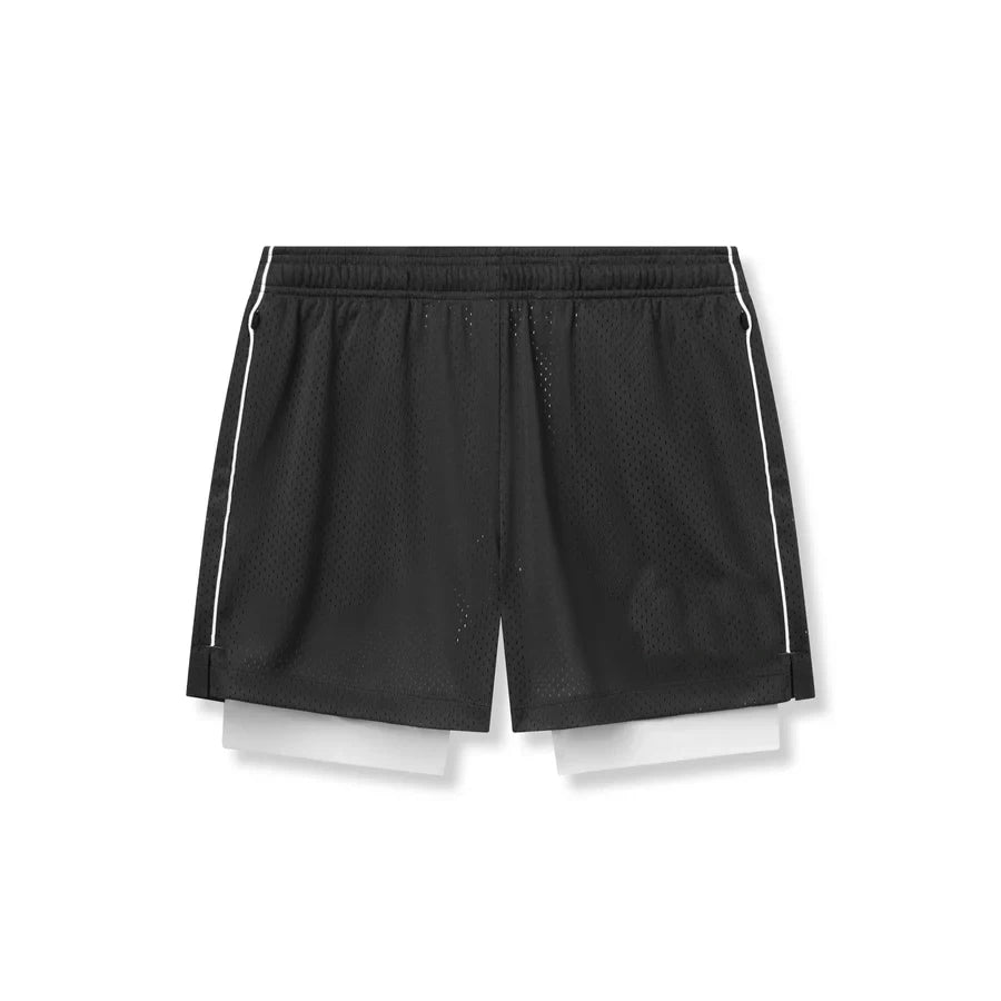 Men's 5-Inch Athletic Mesh Shorts with Built-In Liner