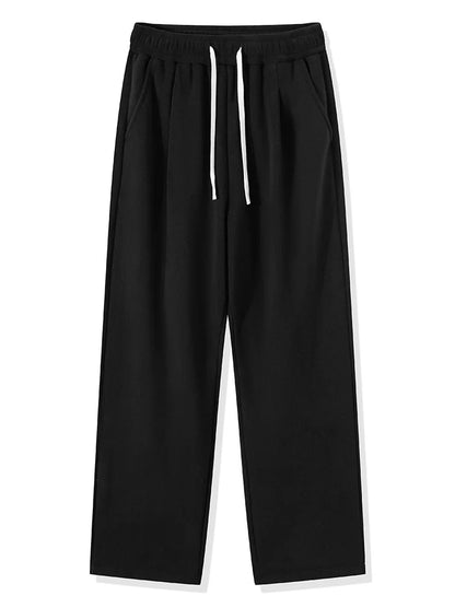 MYOVV Men's Thermal Wide-Leg Fleece Pants