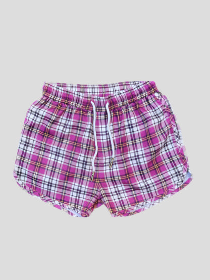 #Color_Fuchsia Vintage Checks