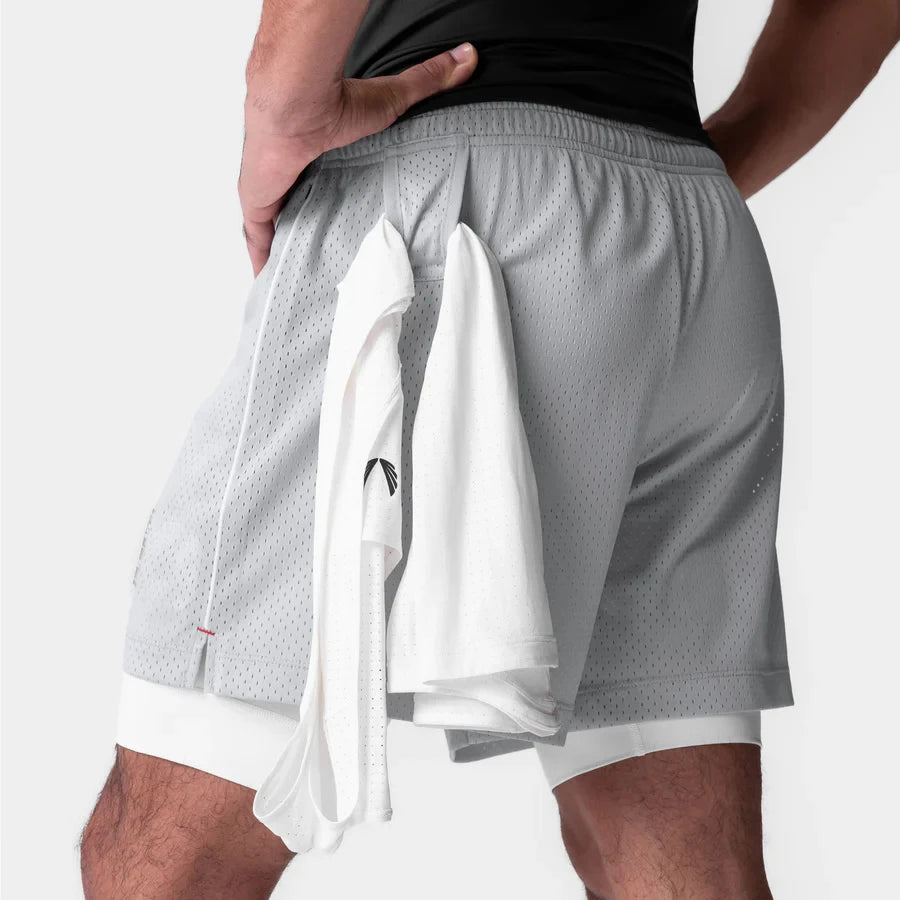 Men's 5-Inch Athletic Mesh Shorts with Built-In Liner