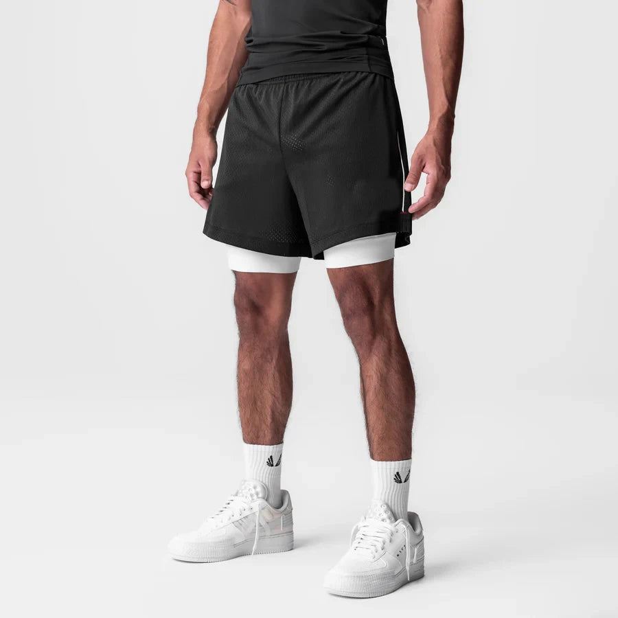 Men's 5-Inch Athletic Mesh Shorts with Built-In Liner