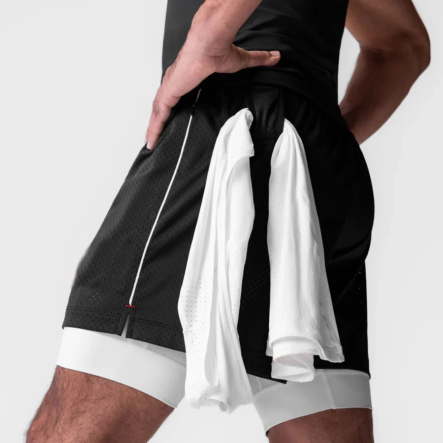 Men's 5-Inch Athletic Mesh Shorts with Built-In Liner