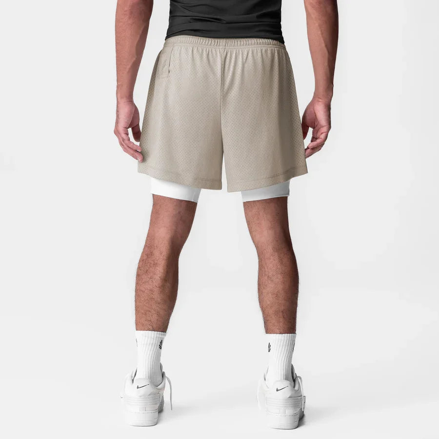 Men's 5-Inch Athletic Mesh Shorts with Built-In Liner