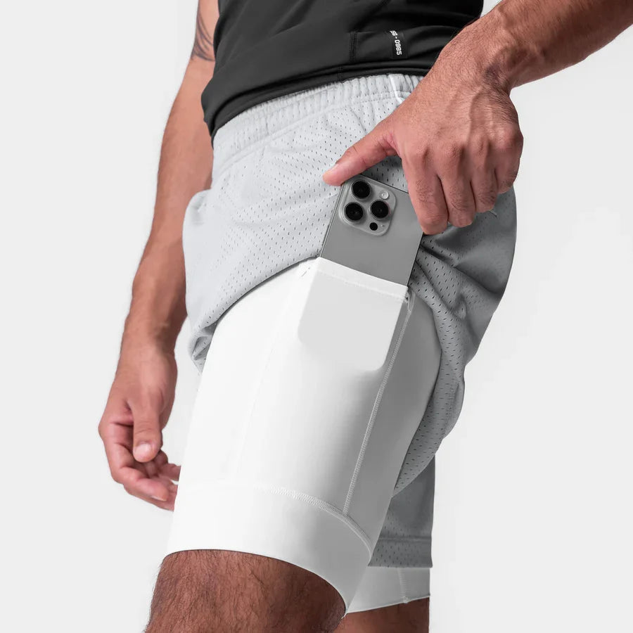 Men's 5-Inch Athletic Mesh Shorts with Built-In Liner