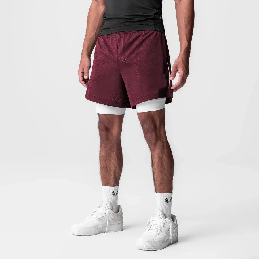 Men's 5-Inch Athletic Mesh Shorts with Built-In Liner