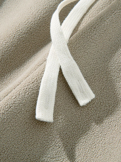 MYOVV Men's Thermal Wide-Leg Fleece Pants